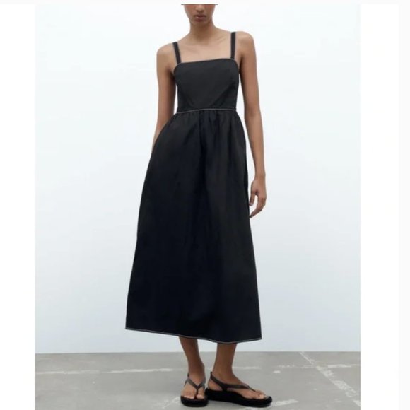 Zara Black Maxi Dress - Picture 2 of 9
